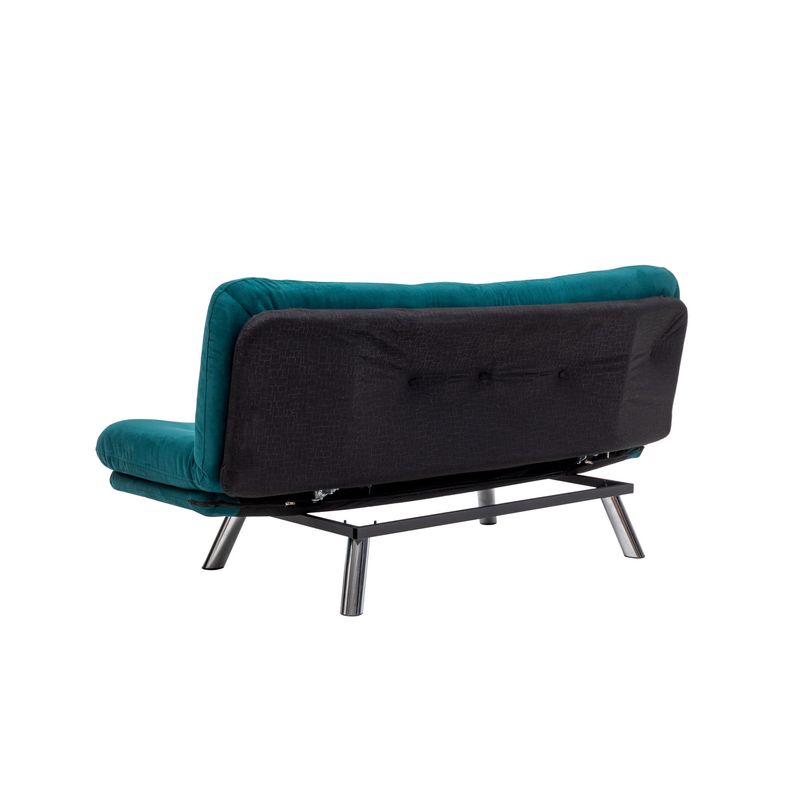 Casa si Gradina - Mobilier - Canapele si coltare - Canapele - Canapea extensibila, Hanah Home, material textil, verde petrol, 175x100 cm - Infinity.ro