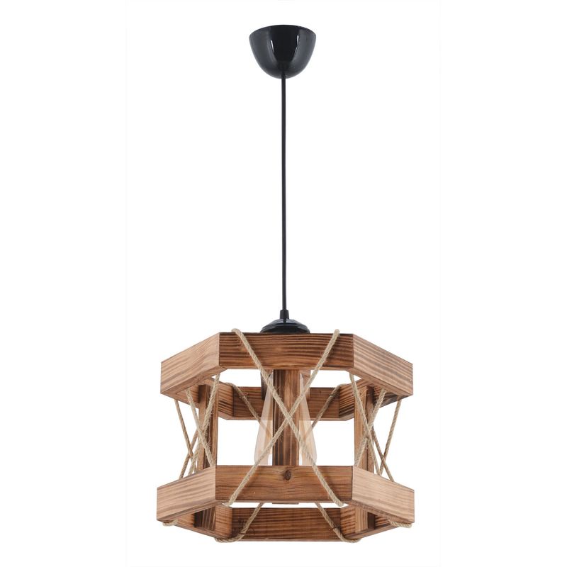 Casa si Gradina - Corpuri si surse de iluminat - Lustre si pendule - Candelabru, Opviq, lemn, maro, 26x30x65 cm - Infinity.ro
