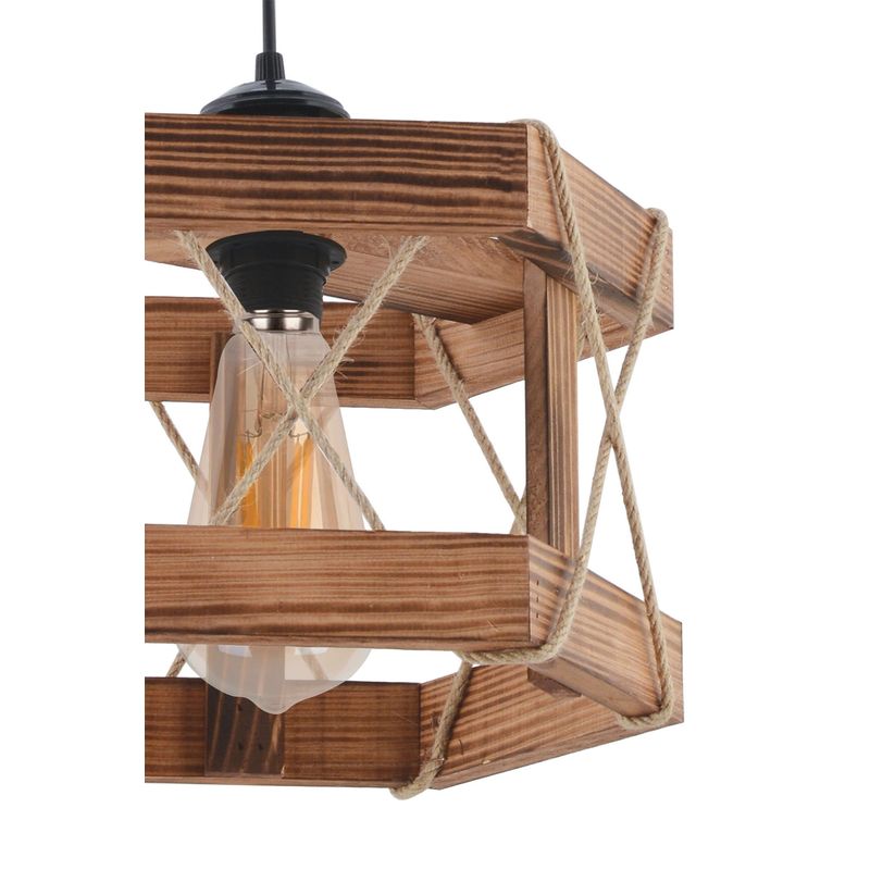 Casa si Gradina - Corpuri si surse de iluminat - Lustre si pendule - Candelabru, Opviq, lemn, maro, 26x30x65 cm - Infinity.ro