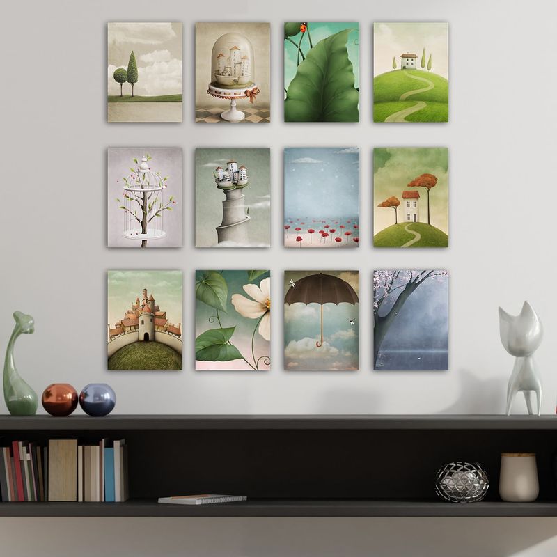 Casa si Gradina - Decoratiuni - Tablouri - Tablou decorativ, Wallxpert, mdf, multicolor, 20x15 cm, set 12 bucati, 364LUL1465 - Infinity.ro
