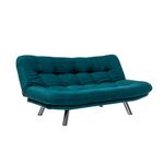 Casa si Gradina - Mobilier - Canapele si coltare - Canapele - Canapea extensibila, Hanah Home, material textil, verde petrol, 175x100 cm - Infinity.ro