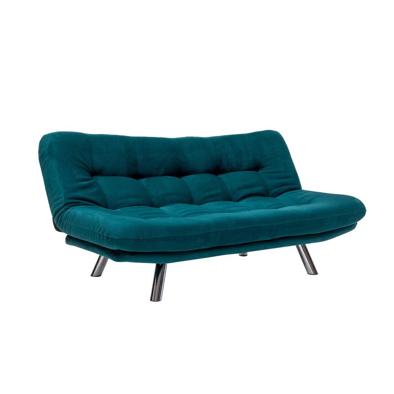 Casa si Gradina - Mobilier - Canapele si coltare - Canapele - Canapea extensibila, Hanah Home, material textil, verde petrol, 175x100 cm - Infinity.ro