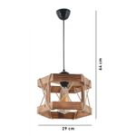Casa si Gradina - Corpuri si surse de iluminat - Lustre si pendule - Candelabru, Opviq, lemn, maro, 26x30x65 cm - Infinity.ro