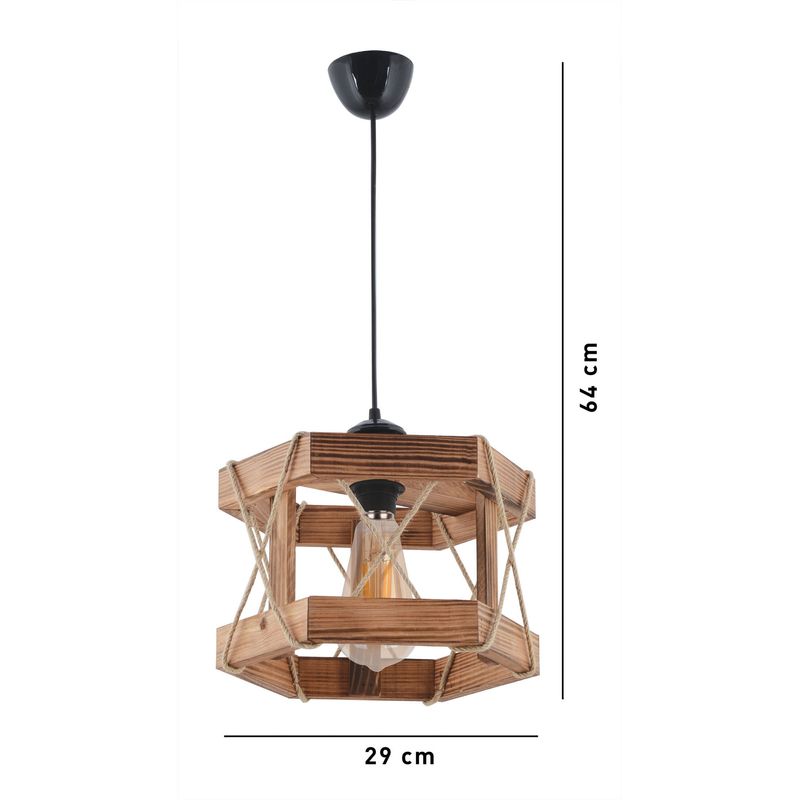 Casa si Gradina - Corpuri si surse de iluminat - Lustre si pendule - Candelabru, Opviq, lemn, maro, 26x30x65 cm - Infinity.ro