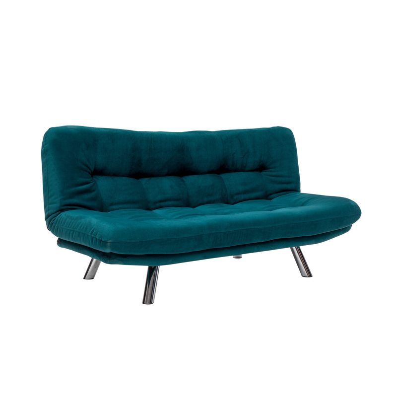 Casa si Gradina - Mobilier - Canapele si coltare - Canapele - Canapea extensibila, Hanah Home, material textil, verde petrol, 175x100 cm - Infinity.ro