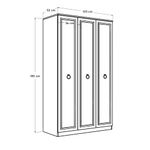 Casa si Gradina - Mobilier - Dulapuri si sifoniere - Sifoniere - Sifonier, Hanah Home, pal melaminat, alb, 103x52x185 cm - Infinity.ro