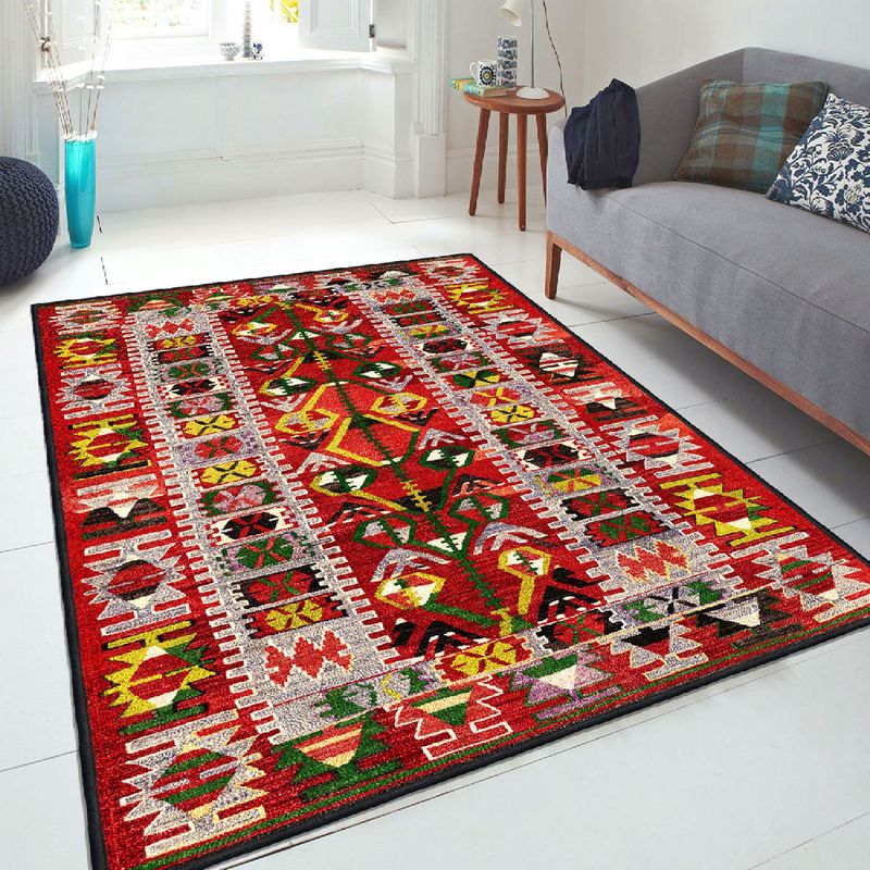 Casa si Gradina - Textile si covoare - Covoare - Covoare casa - Covor, Conceptum Hypnose, catifea, multicolor, 80x120 cm, antiderapant, 599HFT1223 - Infinity.ro