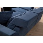 Casa si Gradina - Mobilier - Canapele si coltare - Coltare - Coltar, Hanah Home, lemn fag si pal, albastru marin, 190x304x100 cm - Infinity.ro