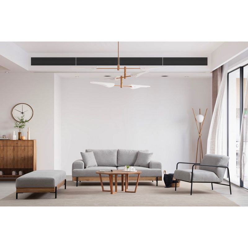Casa si Gradina - Mobilier - Scaune si fotolii - Tabureti - Taburet, Atelier Del Sofa, lemn de fag si pal, gri, 158x68x38 cm, 560ARE2135 - Infinity.ro