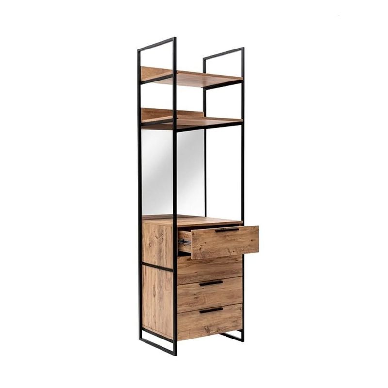 Casa si Gradina - Mobilier - Dulapuri si sifoniere - Sifoniere - Sifonier, Hanah Home, pal melaminat, pin atlantic, 64x225x52 cm - Infinity.ro