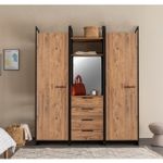 Casa si Gradina - Mobilier - Dulapuri si sifoniere - Sifoniere - Sifonier, Hanah Home, pal melaminat, pin atlantic, 64x225x52 cm - Infinity.ro