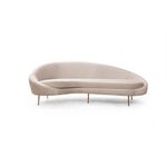 Casa si Gradina - Mobilier - Canapele si coltare - Canapele - Canapea 3 locuri, Hanah Home, lemn fag si pal, bej, 255x120x85 cm, 560ARE1348 - Infinity.ro