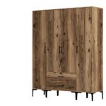 Casa si Gradina - Mobilier - Dulapuri si sifoniere - Sifoniere - Sifonier, Hanah Home, pal melaminat, nuc, 160x201,4x47,5 cm - Infinity.ro