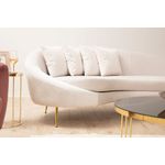 Casa si Gradina - Mobilier - Canapele si coltare - Canapele - Canapea 3 locuri, Hanah Home, lemn fag si pal, bej, 255x120x85 cm, 560ARE1348 - Infinity.ro