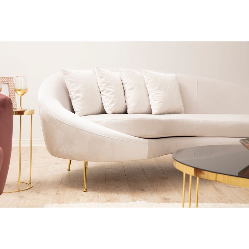 Casa si Gradina - Mobilier - Canapele si coltare - Canapele - Canapea 3 locuri, Hanah Home, lemn fag si pal, bej, 255x120x85 cm, 560ARE1348 - Infinity.ro