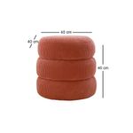 Casa si Gradina - Mobilier - Scaune si fotolii - Tabureti - Taburet, Atelier Del Sofa, teddy, coral, 40x40x40 cm - Infinity.ro