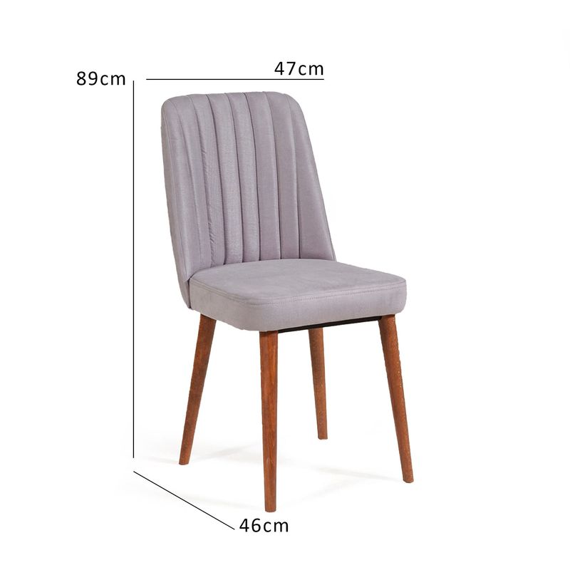 Casa si Gradina - Mobilier - Scaune si fotolii - Scaune - Scaun, Hanah Home, catifea, nuc soho, 47x46x89 cm - Infinity.ro