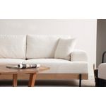 Casa si Gradina - Mobilier - Canapele si coltare - Canapele - Canapea 3 locuri, Hanah Home, lemn fag si pal, alb, 220x98x78 cm, 560ARE2120 - Infinity.ro