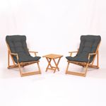 Casa si Gradina - Gradina si terasa - Mobilier exterior - Seturi mobila gradina - Set mobilier gradina, Hanah Home, lemn fag, gri natural, 3 piese - Infinity.ro