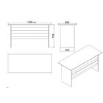 Casa si Gradina - Mobilier - Mese si birouri - Birouri - Set mobilier birou, Hanah Home, pal melaminat, nuc antracit, 956LCS2110 - Infinity.ro