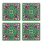 Casa si Gradina - Bucatarie si vesela - Accesorii bar - Suporturi bauturi - Suporturi de pahare, Mozaic decorativ, Hermia, piatra naturala, multicolor, 10x10x1 cm, set 4 bucati, 366TYR1104 - Infinity.ro