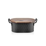 Casa si Gradina - Bucatarie si vesela - Organizare si depozitare bucatarie - Cutii alimentare - Cutie de paine, Hermia, otel galvanizat, negru, 22x40x18 cm - Infinity.ro