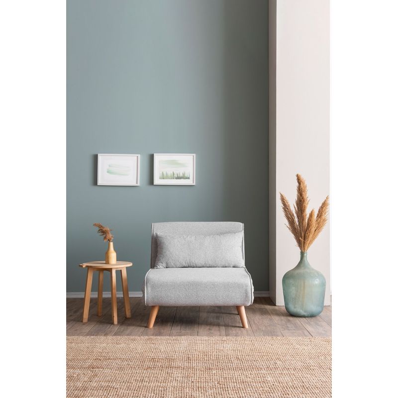 Casa si Gradina - Mobilier - Canapele si coltare - Canapele - Canapea extensibila, Hanah Home, teddy, gri, 80x79x80 cm - Infinity.ro