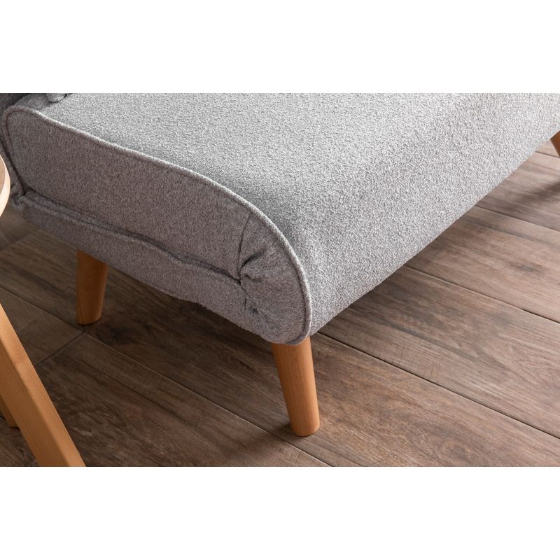 Casa si Gradina - Mobilier - Canapele si coltare - Canapele - Canapea extensibila, Hanah Home, teddy, gri, 80x79x80 cm - Infinity.ro