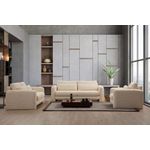 Casa si Gradina - Mobilier - Canapele si coltare - Canapele - Canapea 3 locuri, Hanah Home, lemn fag si pal, bej, 215x97x73 cm - Infinity.ro