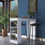 Casa si Gradina - Mobilier - Mese si birouri - Mese bucatarie si dining - Masa de bucatarie, Hanah Home, PAL melaminat, nuc alb, 120x50x100 cm - Infinity.ro