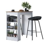 Casa si Gradina - Mobilier - Mese si birouri - Mese bucatarie si dining - Masa de bucatarie, Hanah Home, PAL melaminat, nuc alb, 120x50x100 cm - Infinity.ro