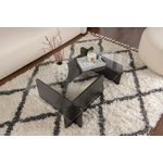 Casa si Gradina - Mobilier - Mese si birouri - Masute de cafea - Masuta de cafea, Hanah Home, sticla calita si pal melaminat, lemn negru, 105x65x30 cm - Infinity.ro
