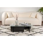 Casa si Gradina - Mobilier - Mese si birouri - Masute de cafea - Masuta de cafea, Hanah Home, sticla calita si pal melaminat, lemn negru, 105x65x30 cm - Infinity.ro