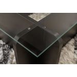 Casa si Gradina - Mobilier - Mese si birouri - Masute de cafea - Masuta de cafea, Hanah Home, sticla calita si pal melaminat, lemn negru, 105x65x30 cm - Infinity.ro