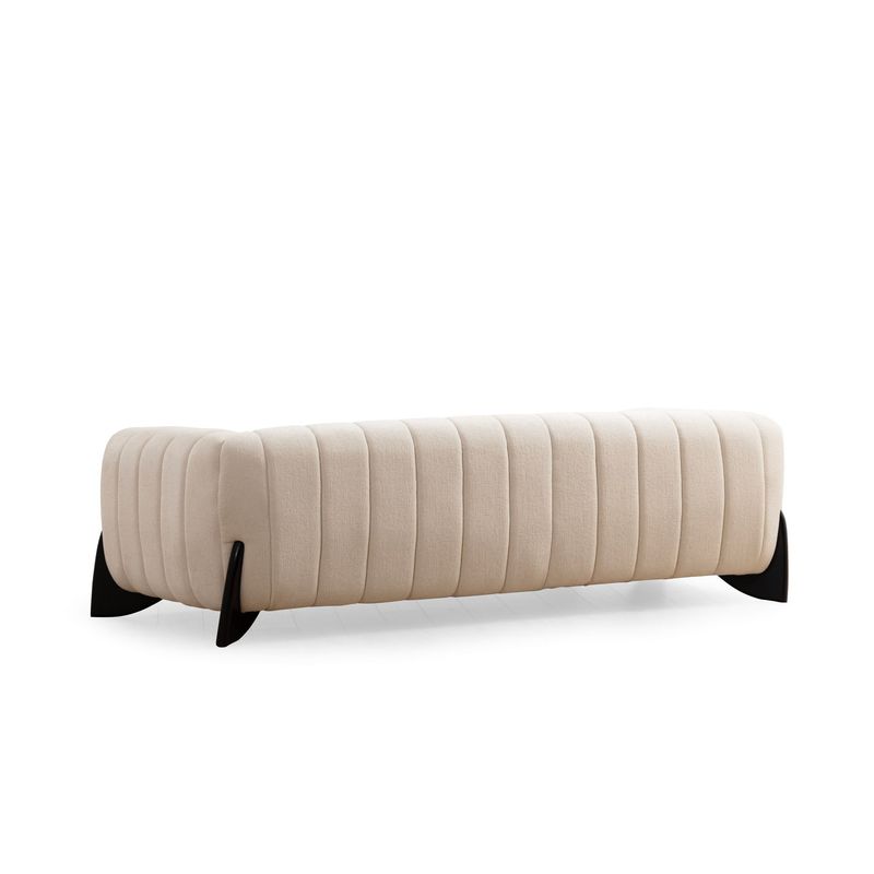 Casa si Gradina - Mobilier - Canapele si coltare - Canapele - Canapea 3 locuri, Hanah Home, lemn fag si pal, alb, 248x100x70 cm - Infinity.ro