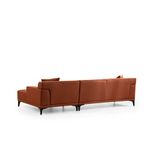 Casa si Gradina - Mobilier - Canapele si coltare - Coltare - Coltar, Hanah Home, lemn de fag si pal, portocaliu, 145x250x77 cm, 560ARE1606 - Infinity.ro