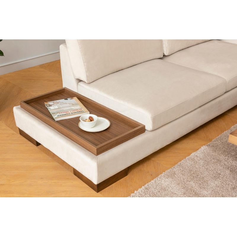Casa si Gradina - Mobilier - Canapele si coltare - Coltare - Coltar, Hanah Home, cadru lemn fag, bej, 313x193x97 cm - Infinity.ro