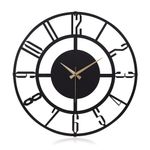 Casa si Gradina - Decoratiuni - Ceasuri - Ceas de perete decorativ, Wallxpert, metal, negru, 50x50 cm, 902LMN1155 - Infinity.ro