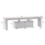 Casa si Gradina - Mobilier - Comode si corpuri - Comode - Comoda tv, Hanah Home, pal melaminat, travertin, 180x50x31.3 cm - Infinity.ro
