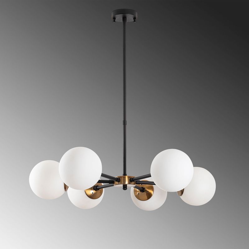 Casa si Gradina - Corpuri si surse de iluminat - Lustre si pendule - Candelabru, Opviq, metal, negru antic crem, 73x73x35-72 cm - Infinity.ro