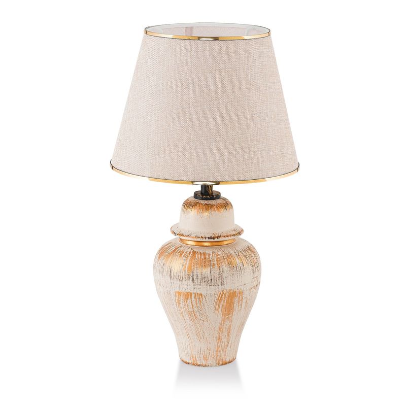 Casa si Gradina - Corpuri si surse de iluminat - Veioze si lampi - Veioze - Veioza, Opviq, metal, crem auriu, 18x30x50 cm, 687HMY2118 - Infinity.ro