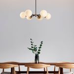Casa si Gradina - Corpuri si surse de iluminat - Lustre si pendule - Candelabru, Opviq, metal, negru antic crem, 73x73x35-72 cm - Infinity.ro