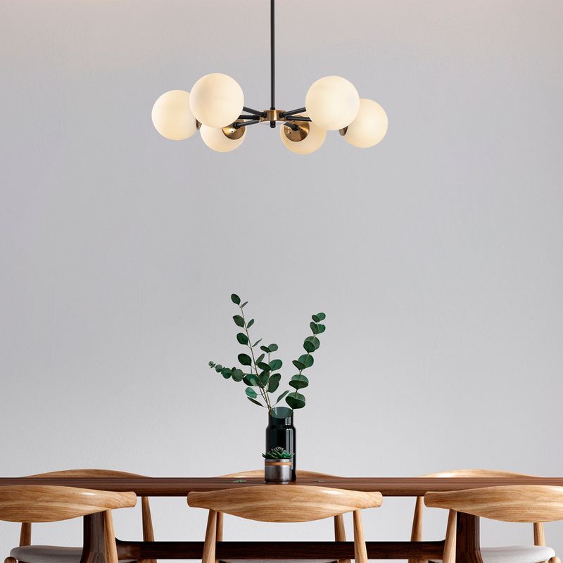 Casa si Gradina - Corpuri si surse de iluminat - Lustre si pendule - Candelabru, Opviq, metal, negru antic crem, 73x73x35-72 cm - Infinity.ro