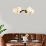 Casa si Gradina - Corpuri si surse de iluminat - Lustre si pendule - Candelabru, Opviq, metal, negru antic crem, 73x73x35-72 cm - Infinity.ro