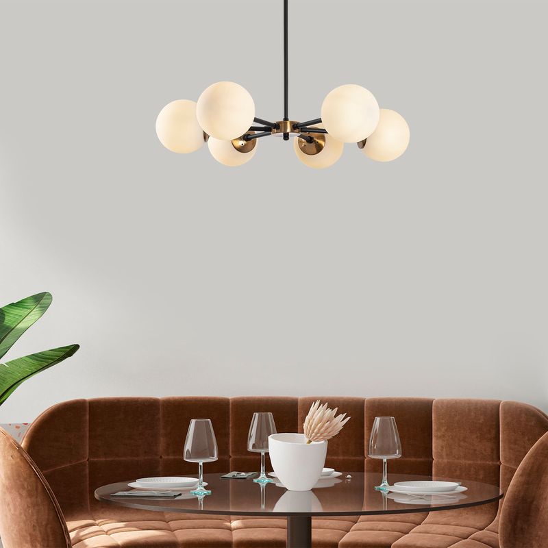 Casa si Gradina - Corpuri si surse de iluminat - Lustre si pendule - Candelabru, Opviq, metal, negru antic crem, 73x73x35-72 cm - Infinity.ro