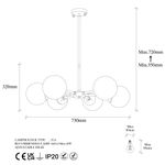 Casa si Gradina - Corpuri si surse de iluminat - Lustre si pendule - Candelabru, Opviq, metal, negru antic crem, 73x73x35-72 cm - Infinity.ro