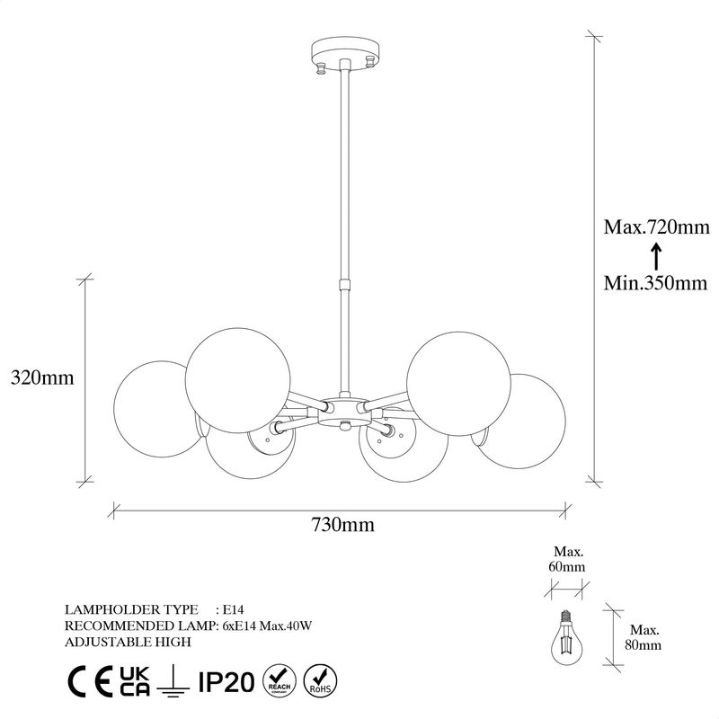 Casa si Gradina - Corpuri si surse de iluminat - Lustre si pendule - Candelabru, Opviq, metal, negru antic crem, 73x73x35-72 cm - Infinity.ro