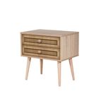 Casa si Gradina - Mobilier - Comode si corpuri - Noptiere - Noptiera, Hanah Home, pal melaminat, stejar sonoma, 60x40x61 cm, 863SPH3503 - Infinity.ro