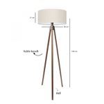 Casa si Gradina - Corpuri si surse de iluminat - Veioze si lampi - Lampadare - Lampadar, Opviq, material textil, crem, 200 cm - Infinity.ro