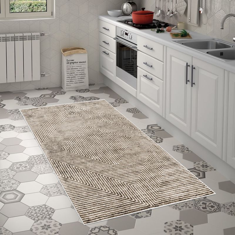 Casa si Gradina - Textile si covoare - Covoare - Covorase intrare - Covoras de intrare, Conceptum Hypnose, cafea, 80x200 cm, 100% poliamida, antiderapant, 955ANR2381 - Infinity.ro